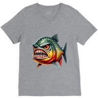 Fierce Piranha Attack V-neck Tee | Artistshot