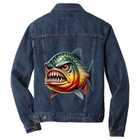 Fierce Piranha Attack Men Denim Jacket | Artistshot