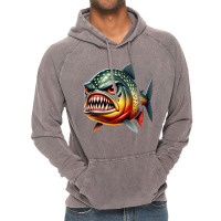 Fierce Piranha Attack Vintage Hoodie | Artistshot