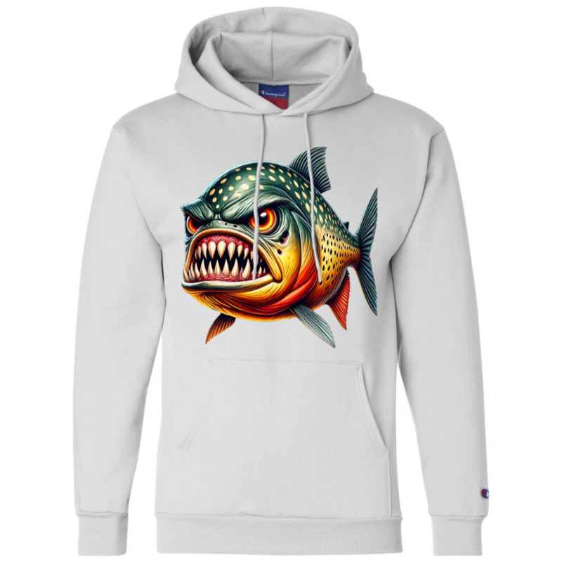 Fierce Piranha Attack Champion Hoodie | Artistshot