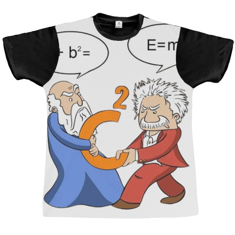 Geek Nerdy Pythagoras Vs Einstein Graphic T-shirt | Artistshot