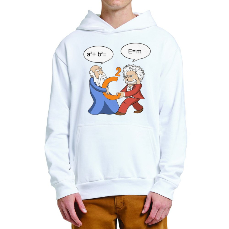 Geek Nerdy Pythagoras Vs Einstein Urban Pullover Hoodie | Artistshot