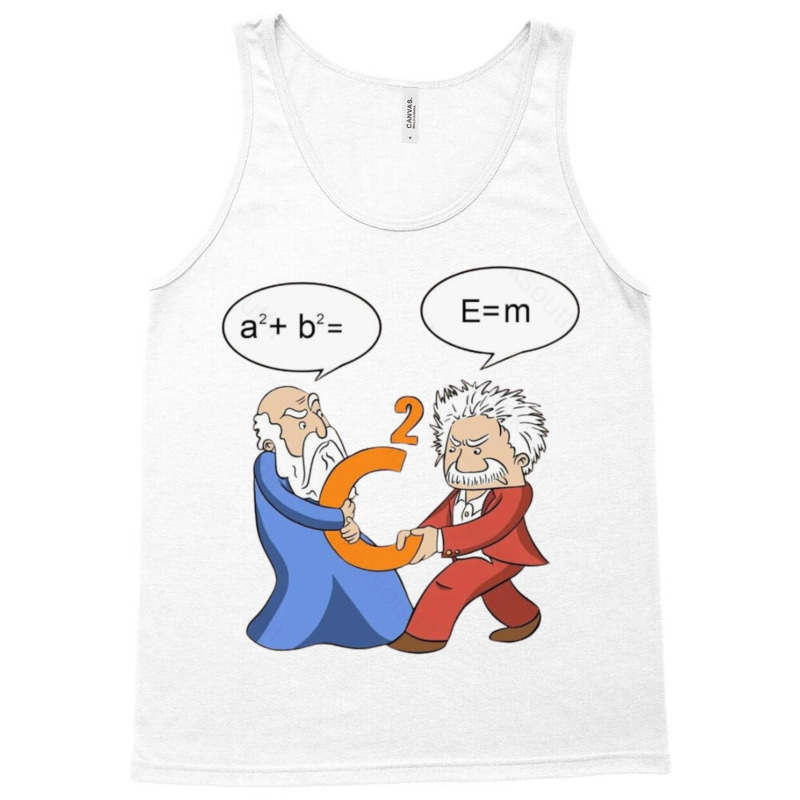 Geek Nerdy Pythagoras Vs Einstein Tank Top | Artistshot