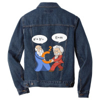 Geek Nerdy Pythagoras Vs Einstein Men Denim Jacket | Artistshot