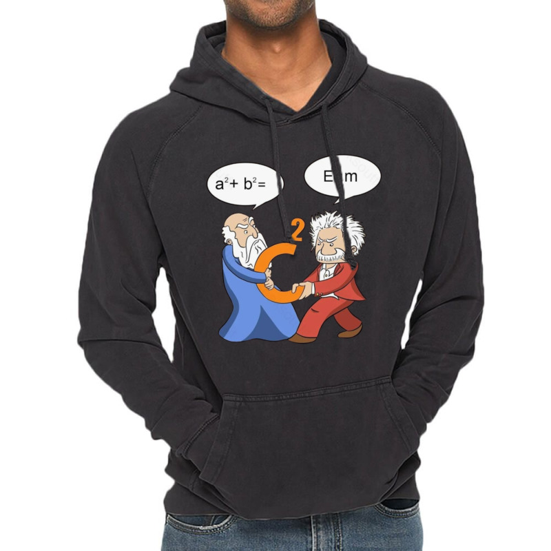 Geek Nerdy Pythagoras Vs Einstein Vintage Hoodie | Artistshot