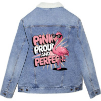 Pink Proud And Perfect Unisex Sherpa-lined Denim Jacket | Artistshot