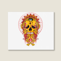 Skull, Skulls, Skeleton, Eyes Landscape Canvas Print | Artistshot