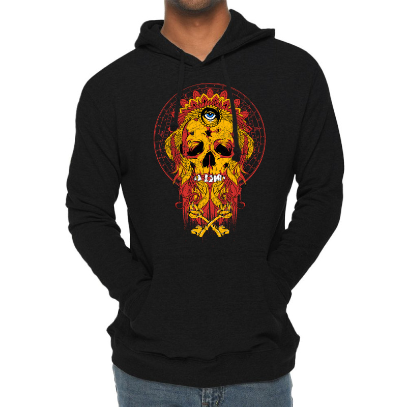 Skull, Skulls, Skeleton, Eyes Lightweight Hoodie | Artistshot