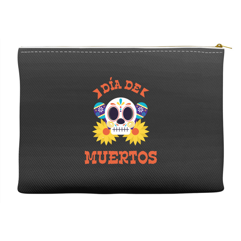 Dia De Muertos, Skull, Skeleton, Flowers Accessory Pouches | Artistshot