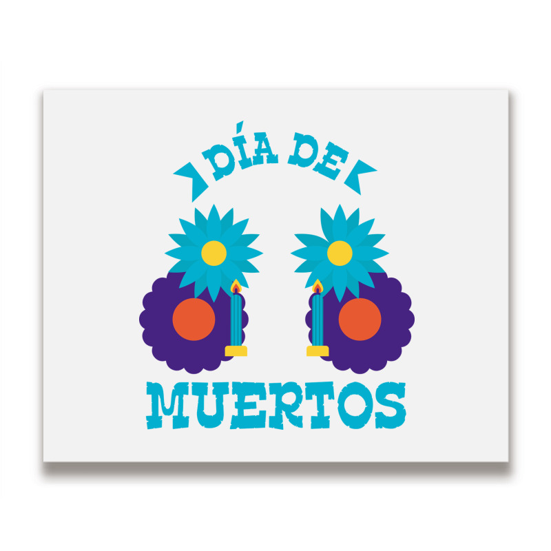 Dia De Muertos, Flowers Metal Print Horizontal | Artistshot