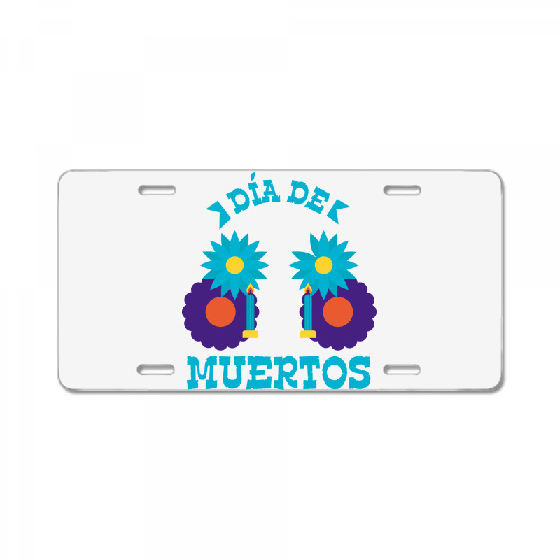 Dia De Muertos, Flowers License Plate | Artistshot