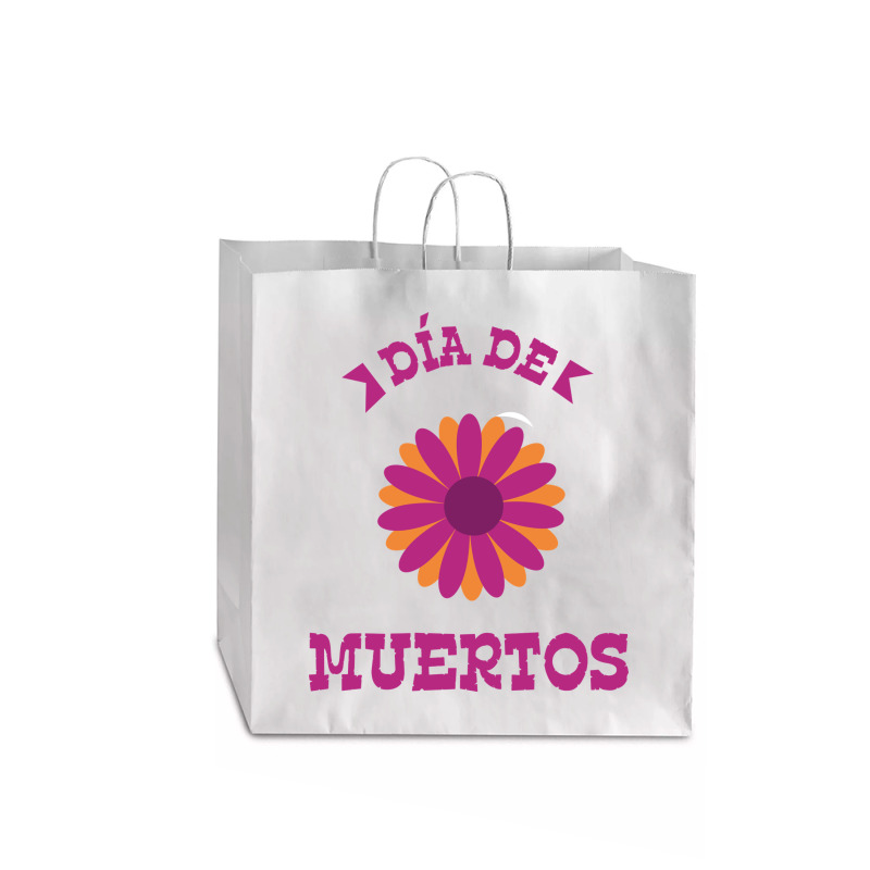 Dia De Muertos, Flowers Jumbo Paper Bag - 18 X 7 X 18 3/4 | Artistshot