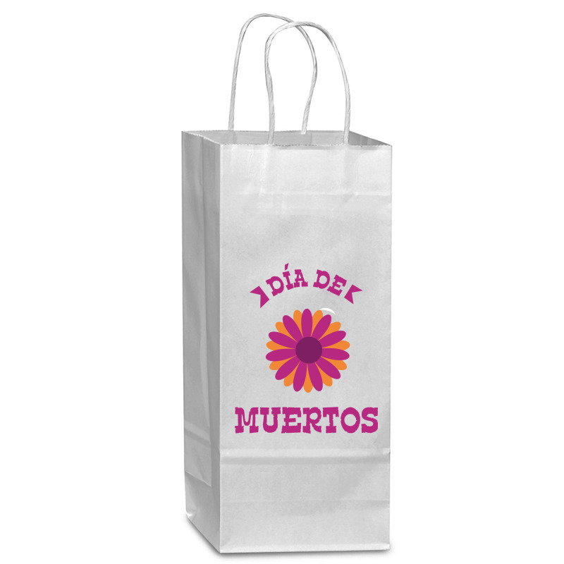 Dia De Muertos, Flowers Wine Paper Bag - 5 1/2 X 3 1/4 X 13 | Artistshot