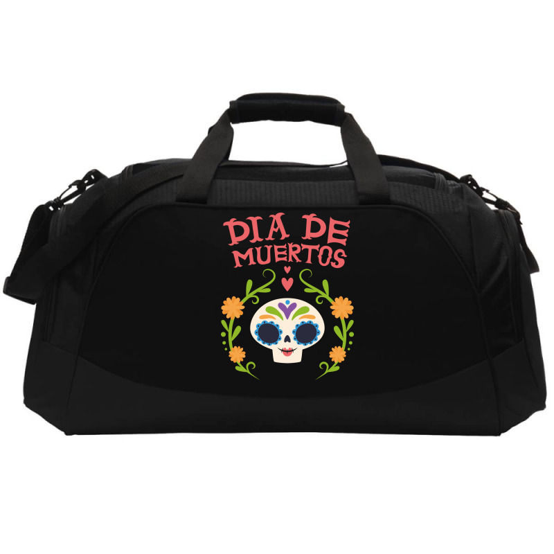 Dia De Muertos, Skull, Skulls, Skeleton, Flowers Active Duffel | Artistshot