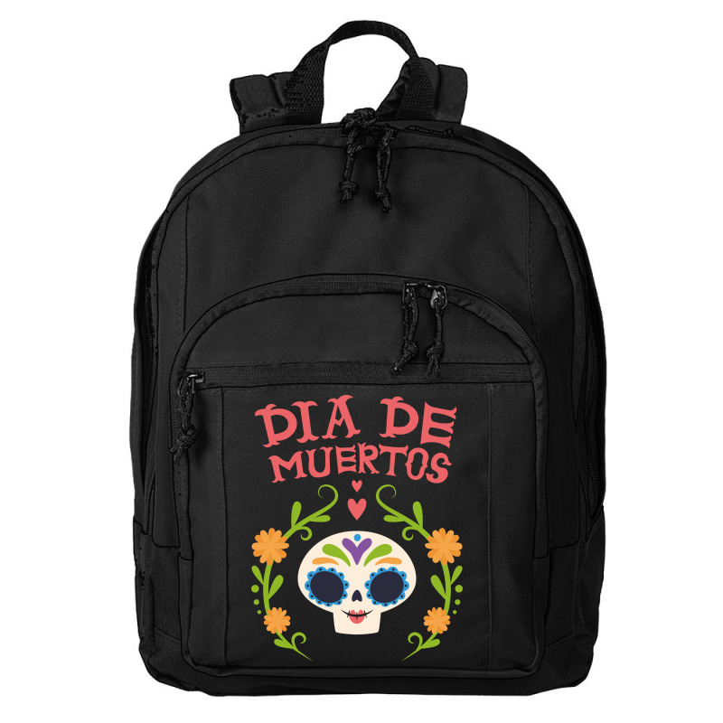 Dia De Muertos, Skull, Skulls, Skeleton, Flowers Basic Backpack | Artistshot