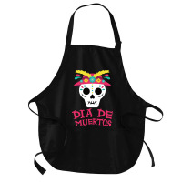 Dia De Muertos, Skull, Skulls, Skeleton Medium-length Apron | Artistshot