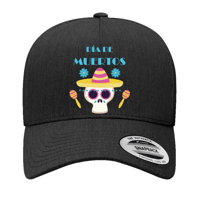 Dia De Muertos, Skull, Skulls, Skeleton, Flowers Yupoong Trucker Cap | Artistshot