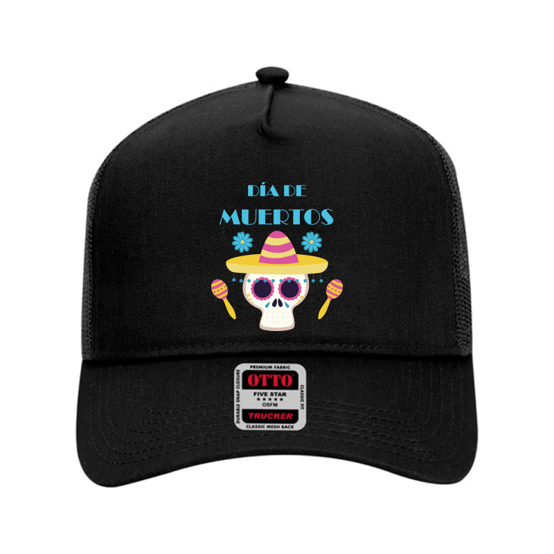 Dia De Muertos, Skull, Skulls, Skeleton, Flowers Mesh Back Trucker Hat | Artistshot