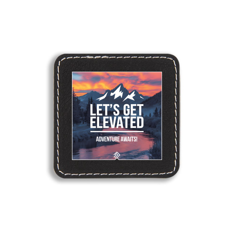 Adventure Awaits Square Leatherette Patch | Artistshot