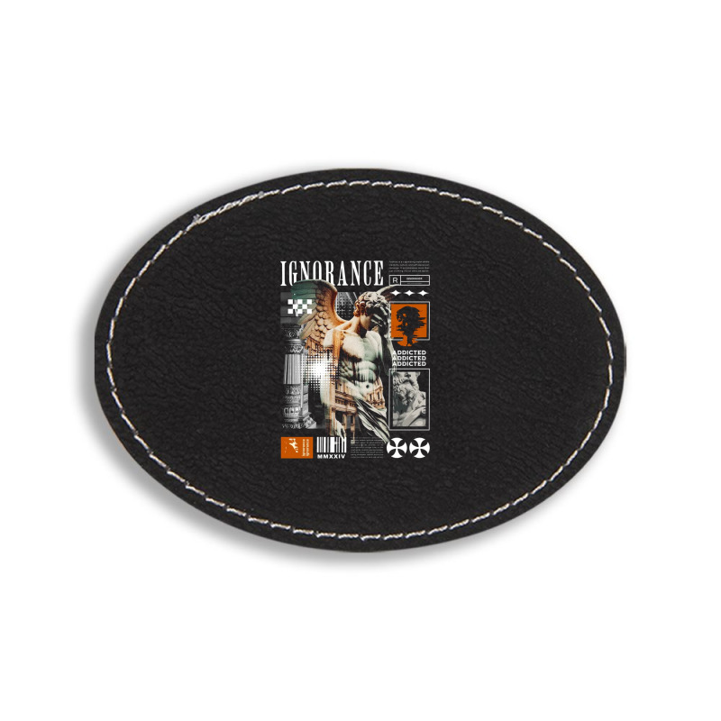 Self Ignorance Oval Leatherette Patch | Artistshot