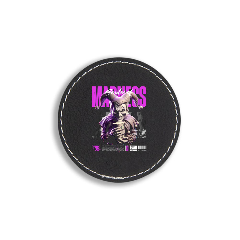 Smile Of Madness Round Leatherette Patch | Artistshot