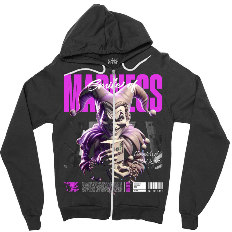 Smile Of Madness Zipper Hoodie | Artistshot