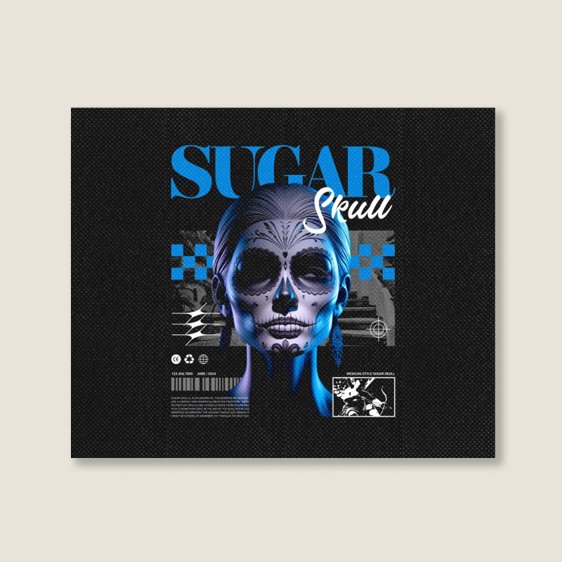 Sugar Skull Girl Landscape Canvas Print | Artistshot