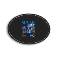 Sugar Skull Girl Oval Leatherette Patch | Artistshot