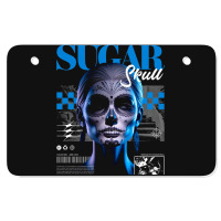 Sugar Skull Girl Atv License Plate | Artistshot