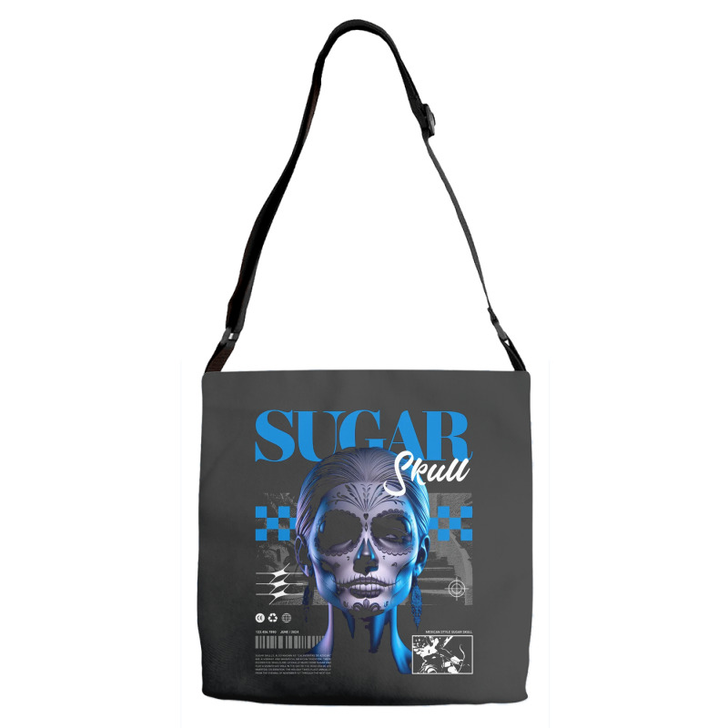 Sugar Skull Girl Adjustable Strap Totes | Artistshot