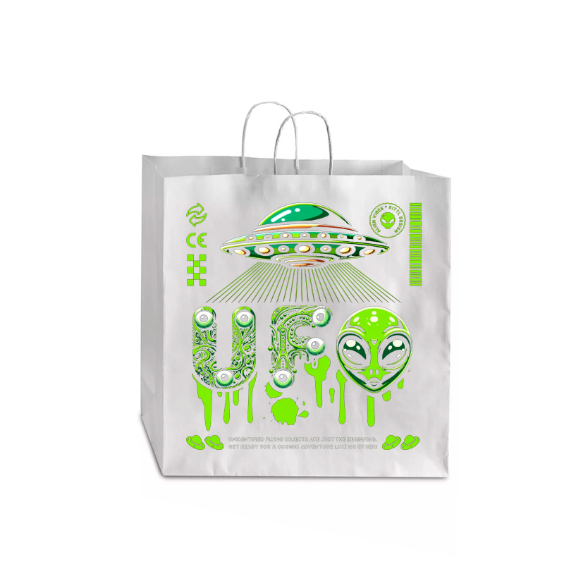 Ufo Alien Y2k Vintage Retro Jumbo Paper Bag - 18 X 7 X 18 3/4 | Artistshot