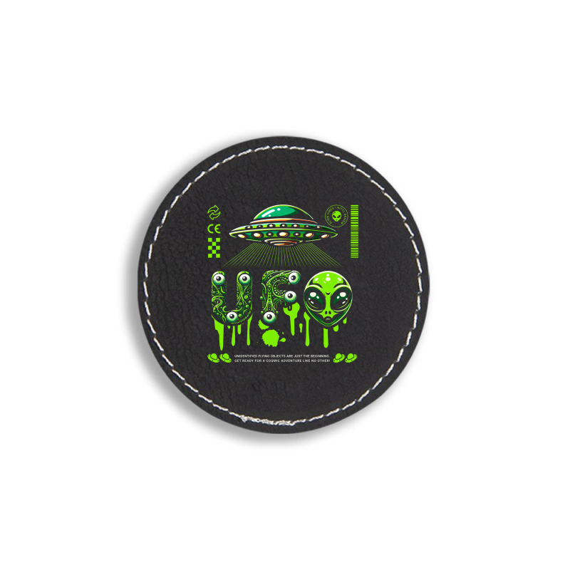 Ufo Alien Y2k Vintage Retro Round Leatherette Patch | Artistshot