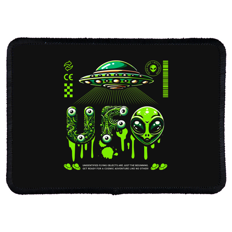 Ufo Alien Y2k Vintage Retro Rectangle Patch | Artistshot