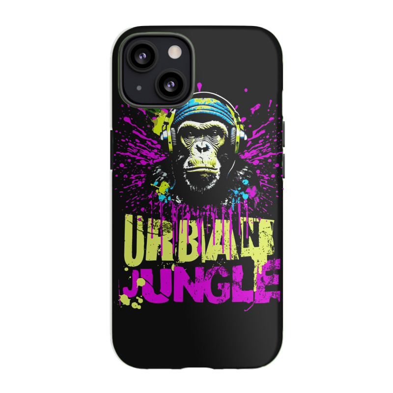 Urban Jungle Monkey In Headphones Street Art Iphone 13 Case | Artistshot