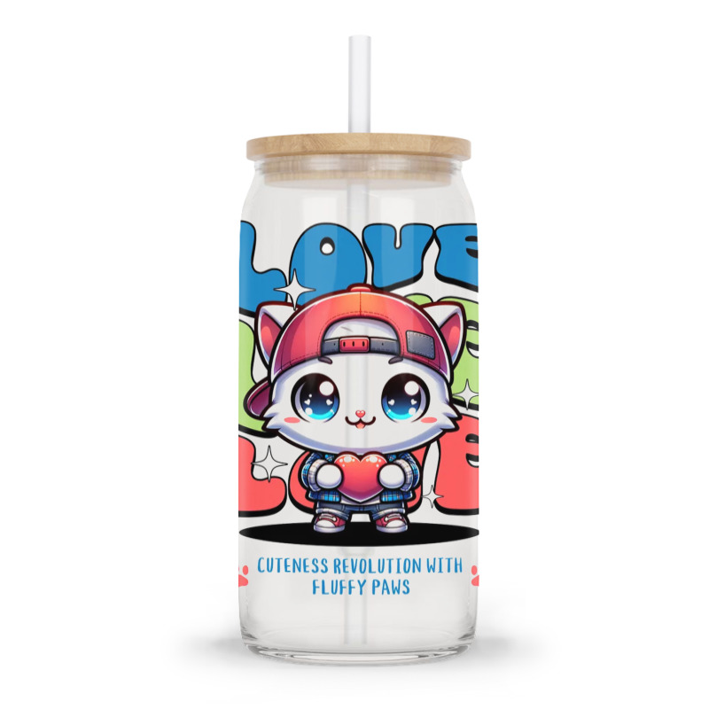 Cat Love Glass Tumbler | Artistshot