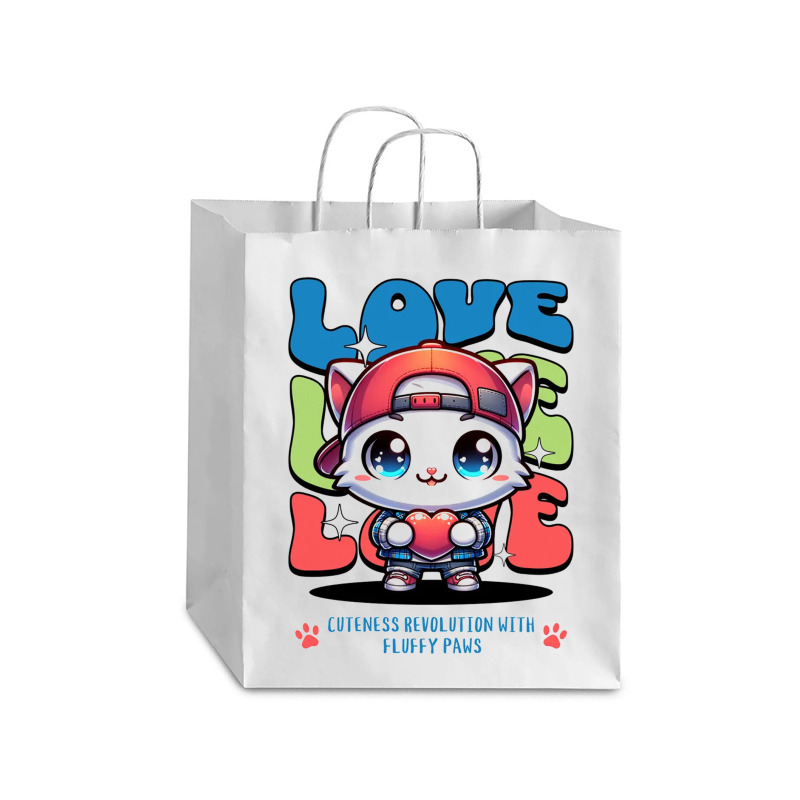 Cat Love Debie Paper Bag - 10 X 5 X 13 | Artistshot