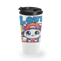 Cat Love Travel Mug | Artistshot