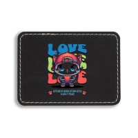 Cat Love Rectangle  Leatherette Patch | Artistshot