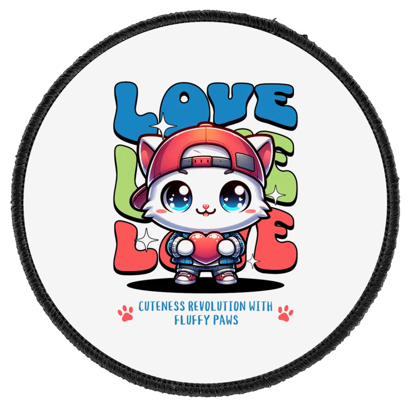 Cat Love Round Patch | Artistshot