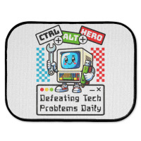 Retro Computer Master Cute Mascot Rear Car Mat | Artistshot