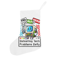 Retro Computer Master Cute Mascot Holiday Stocking | Artistshot