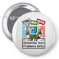 Retro Computer Master Cute Mascot Pin-back Button | Artistshot