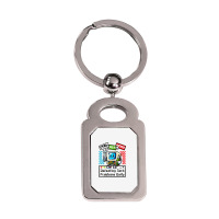 Retro Computer Master Cute Mascot Silver Rectangle Keychain | Artistshot