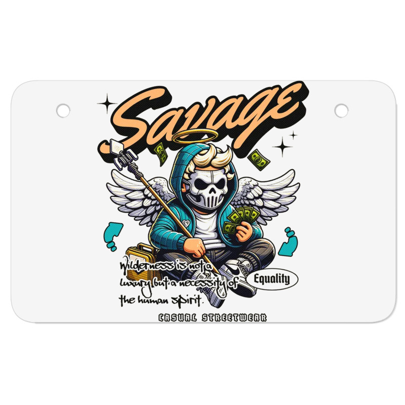 Savage Casual Atv License Plate | Artistshot