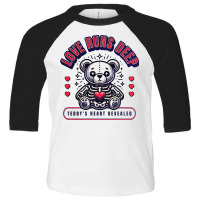 Teddy Bear X-ray Skeleton Heart Love Funny Cool Qu Toddler 3/4 Sleeve Tee | Artistshot