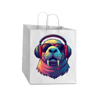 Dj Manatee Take Out Paper Bag - 14 X 10 X 15 1/2 | Artistshot