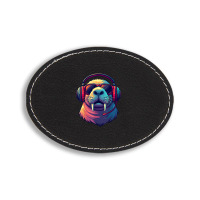 Dj Manatee Oval Leatherette Patch | Artistshot