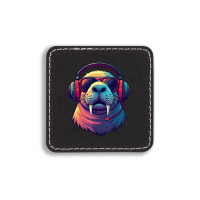 Dj Manatee Square Leatherette Patch | Artistshot