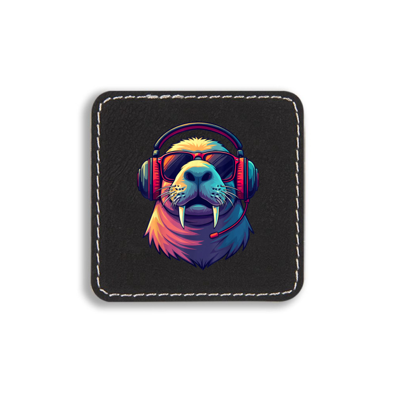 Dj Manatee Square Leatherette Patch | Artistshot