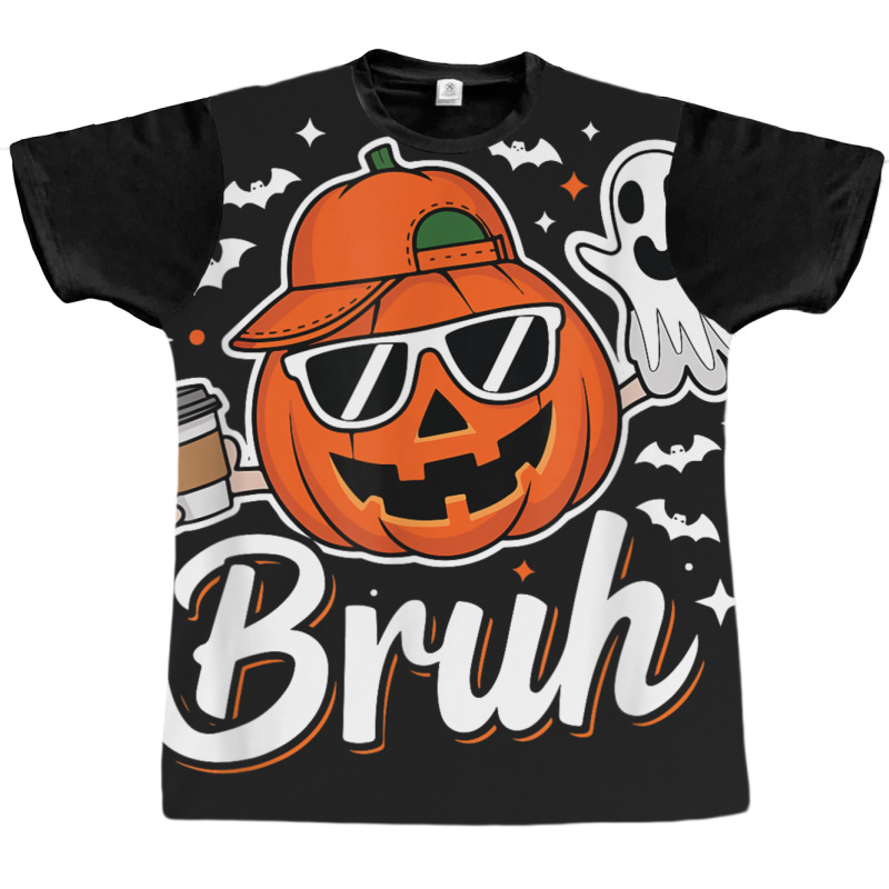 Funny Halloween Pumpkin Coffee Graphic T-shirt | Artistshot